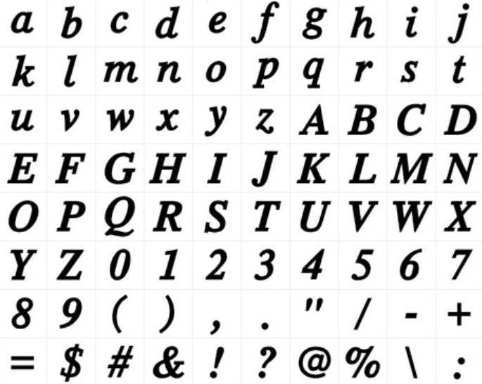Machine embroidery font preview - Professional lettering style
